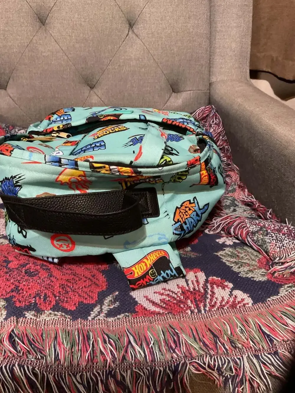 Posh Peanut Hot Wheels Monster Trucks All-Over Print Kids Backpack and lunch bag